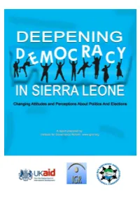 Deepening Democracy in SL IGR