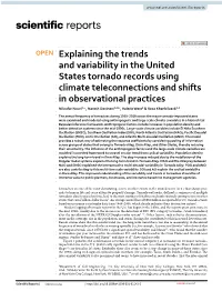 Explaining the Trends and Variability in the United States Tornado Records