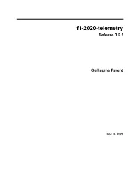 F1-2020-Telemetry Release 0.2.1