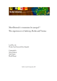 Must Brussels's Communes Be Merged ? the Experiences of Antwerp