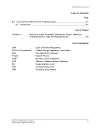 Page 8.0 Environmental Effects of the Proposed Action