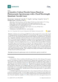 A Sensitive Carbon Dioxide Sensor Based on Photoacoustic Spectroscopy with a Fixed Wavelength Quantum Cascade Laser