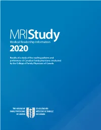 CFP Medical Readership Information Study, 2020