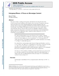 Intergroup Biases: a Focus on Stereotype Content