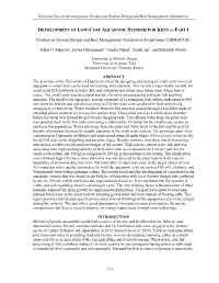 Production System Design and Best Management Alternatives