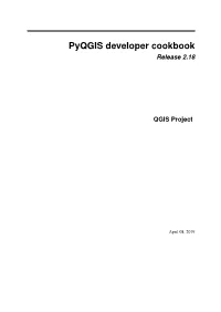 Pyqgis Developer Cookbook Release 2.18