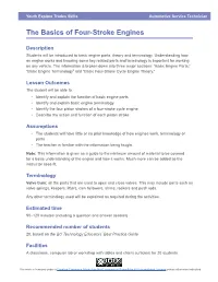 The Basics of Four-Stroke Engines