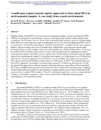 A Multi-Gene Region Targeted Capture Approach to Detect Plant DNA in Environmental Samples