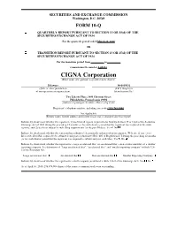 CIGNA Corporation (Exact Name of Registrant As Specified in Its Charter)