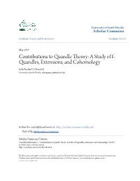 Contributions to Quandle Theory: a Study of F-Quandles, Extensions, and Cohomology" (2017)