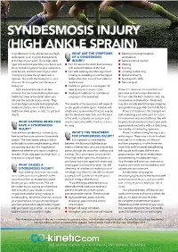 High Ankle Sprain
