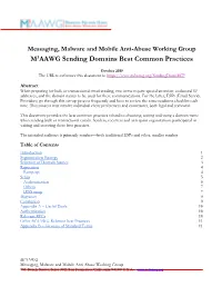 M3AAWG Sending Domains Best Common Practices