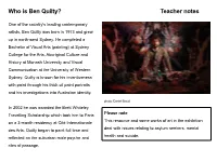 Quilty Teacher Notes