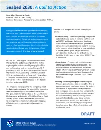 Seabed 2030: a Call to Action