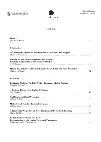 Studia Humana Volume 9:2 (2020) Contents Preface (Walter E. Block)………………………………… …………………