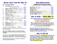 Take out Menu