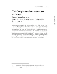 The Comparative Distinctiveness of Equity