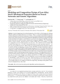 Modeling and Composition Design of Low-Alloy Steel's Mechanical
