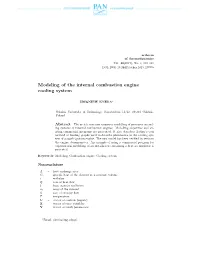 Modeling of the Internal Combustion Engine Cooling System