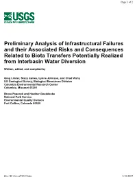 Preliminary Analysis of Infrastructural Failures and Their Associated Risks