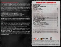 Table of Contents to Certain Light Patterns Or Flashing Lights