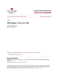 TIPS, Volume 11, No. 5 & 6, 1992