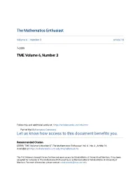 TME Volume 6, Number 3