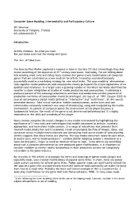 Computer Game Modding, Intermediality and Participatory Culture