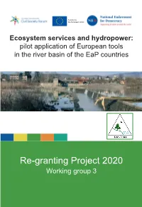 Ecosystem Services and Hydropower: Pilot Application of European Tools in the River Basin of the Eap Countries