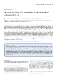 Functional Evidence for a Cerebellar Node of the Dorsal Attention Network