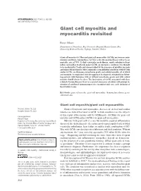 Giant Cell Myositis and Myocarditis Revisited