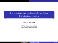 Introduction Aux Systèmes Informatiques Introduction Générale