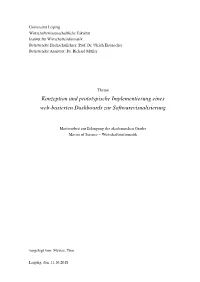 Konzeption Und Prototypische Implementierung Eines Web-Basierten Dashboards Zur Softwarevisualisierung