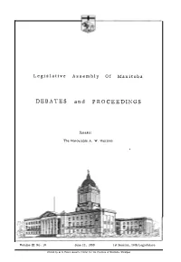 Legislative Assembly Manito:Qa DEBATES and PROCEEDINGS