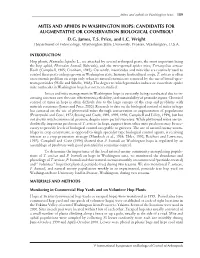 Mites and Aphids in Washington Hops 189
