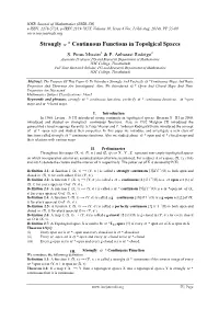 Strongly Α * Continuous Functions in Topolgical Spaces