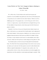 Teachers Who Have the Write Stuff
