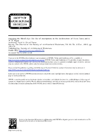 The Use of Inscriptions in the Architecture of Owen Jones and A.W.N
