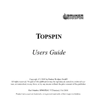Topspin User Manual
