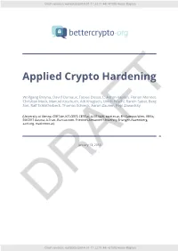 Applied Crypto Hardening
