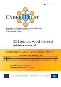 D3.2 Legal Analysis of the Use of Evidence Material
