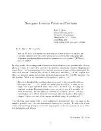 Divergence Invariant Variational Problems
