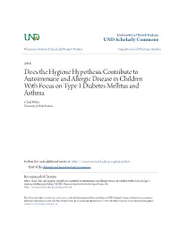 Does the Hygiene Hypothesis Contribute to Autoimmune And