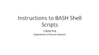 Instructions to BASH Shell Scripts