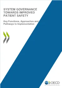 System Governance Towards Improved Patient Safety