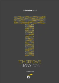 Tomorrow's Titans 2016 Introduction