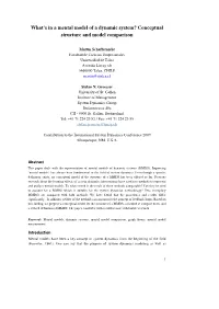 What's in a Mental Model of a Dynamic System? Conceptual Structure and Model Comparison