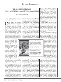 David Brower and American Environmentalism Mountain Division