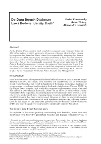 Do Data Breach Disclosure Laws Reduce Identity Theft? / 257 Mitigate, Any Resulting Harm
