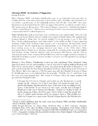 Christian Wolff: an Aesthetic of Suggestion George E